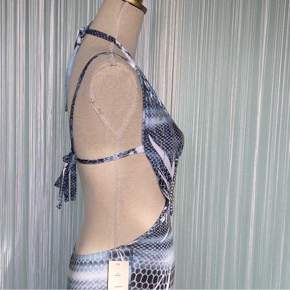 Mikino Open Back Snake Print Maxi Dress NWT - Picture 8 of 17